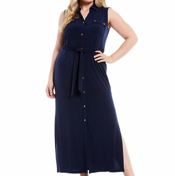 Michael Kors Sleeveless Dress Shirt - Picture 1 of 10